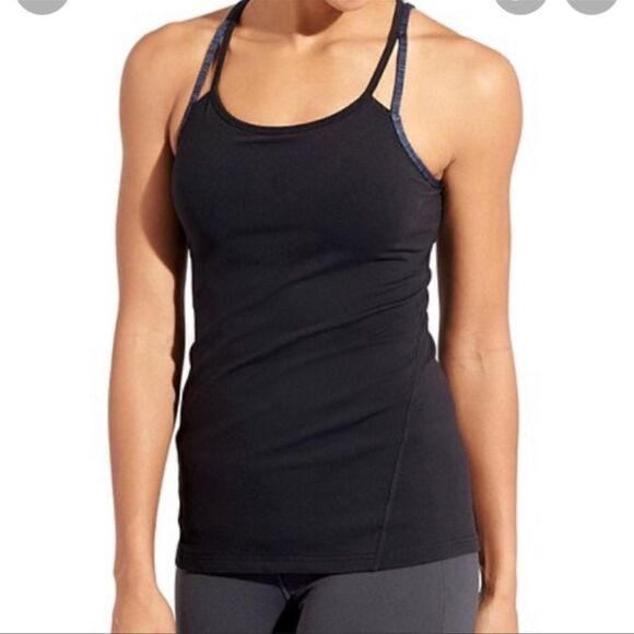 Athleta Jacquard Empowerment Tank Black Blue XXS - Picture 2 of 9